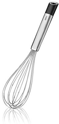 GEFU Schneebesen PRIMELINE 31,5 cm - Rührbesen aus Edelstahl, 14 Drähte | Küchenhelfer mit ergonomischem Griff und Aufhängeöse, spülmaschinengeeignet, ideal für Biskuitmassen, Sahne & Cremes