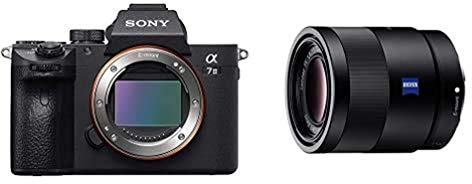 Sony ILCE7M3B Full Frame Mirrorless Compact System Camera Body with SEL55F18Z.AE f/1.8 ZA Lens, Black, 55 mm