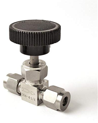 Pipe Tool Ball Valve Group Adjustable Needle Valve O.D 3 4 6 8 10 12 Mm Tube Stainless Steel 304 High Pressure Acid Proof Straight Card Set Crane (Specification : 1/8)