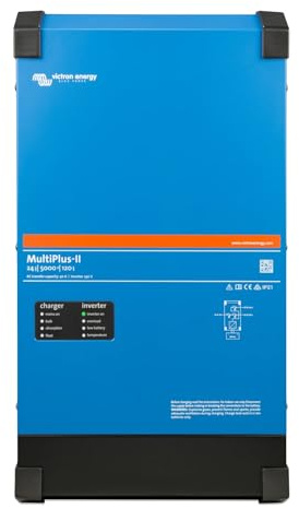 Victron Energy MultiPlus-II Reiner Sinus Wechselrichter 120 Amp Batterie Ladegerät, Spannungswandler, Transferschalter Inverter Charger, 5000VA 24-Volt 230V
