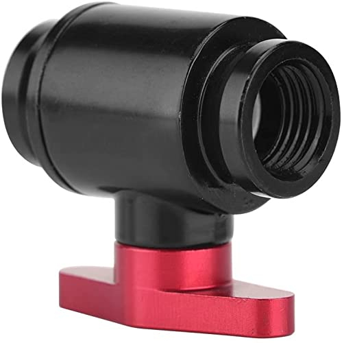 Tiardey Mini valvola di Raffreddamento ad Acqua G1/4 Pollici Filettatura Interna Dentizione PC Valvola a Sfera dell'Acqua per Sistema di Raffreddamento ad Acqua del Computer (Maniglia Rossa)