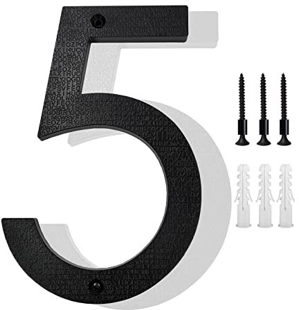 8'' Modern Floating House Numbers for Outside, Large Home Address Numbers