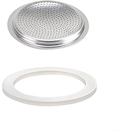 HOHOVYVY Joint d'étanchéité de rechange pour cafetière expresso moka en caoutchouc de silicone (12 tasses + tamis )