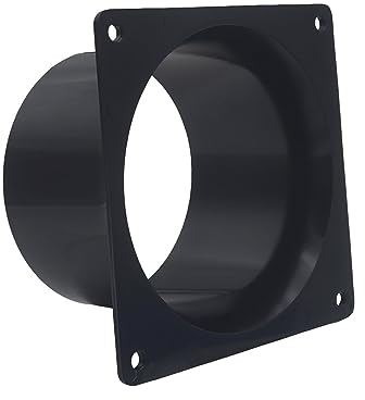 JSIXASO Wandflansch für Lüftungssystem Montage Rundrohr PVC Verbinder Wandflansch Verbinder für Lüftungsrohr(Schwarz 75mm)