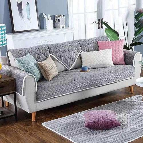 MTHGH sofabezug ecksofa I Form sofaschoner rutschfest Hund Katze sofaüberwurf Decke ecksofa wasserdicht sofahusse gelten3/2/4/1sitzer,gray-70x70cm