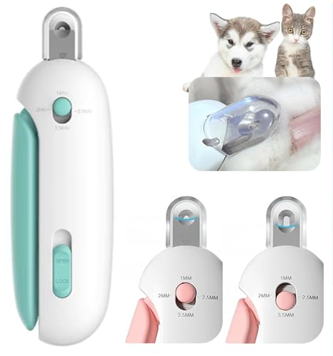 EHOTER Cat Nail Clippers Coupe-Ongles avec Ouverture Réglable pour Chat Chien Coupe Griffes Professionnels avec Lime à Ongle Coupe-Ongles Multifonctionnel pour Animaux De Compagnie (Bleu)
