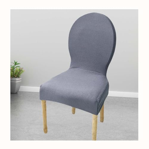 HHONGWYT Stretch Stuhlhussen 4er/2er Set Stuhlbezug Elastisch Runder Lehne Nicht Universal Hussen Für Stühle Stuhlüberzug Chair Cover Restaurant Hochzeit Abnehmbarer Waschbarer,#d,6PCS