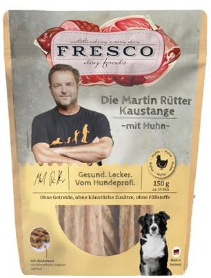 FRESCO Dog Martin Rütter Kaustange mit Rind und Huhn 150g | getreidefreie Leckerlies für Hunde | für Zahn- und Maulhygiene | 100% natürliche Zutaten | für Belohnung, Training und als Snack