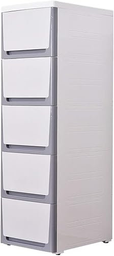 CONGRUI Contenedores de almacenamiento de 30 cm de ancho, con ranura para cajones, espacio de almacenamiento estrecho, para baño, cocina (azul mar, 6 capas)