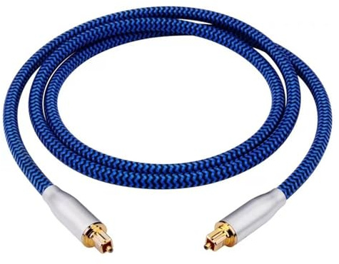 ATOULE Câble Audio Optique Numérique Câble Coaxial Toslink for Amplificateurs HiFi Lecteur Blu-Ray Câble À Fibres De Barre De Son(2 Meters)