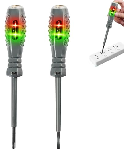 2 pezzi di penne per tester di circuiti elettrici, 2 in 1 cacciavite magnetico ad alta coppia, rilevatore di elettricità, rilevatore di tensione senza contatto, test di tensione (Mix)
