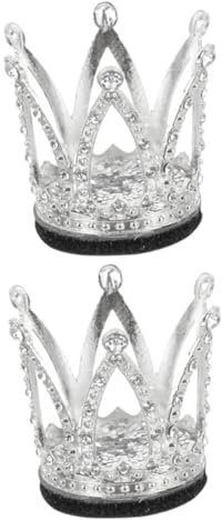 Helmverzierungen 2 Stück Silber Metall Rhinestone Weihnachten Event