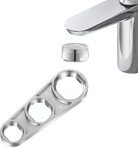 Ainiv Aeratore Chiave di Servizio, 6 in 1 Chiave Aeratore Rubinetto, Aeratore Smontaggio Strumento, Chiave per Filtro Rubinetto Acciaio Inossidabile, per Sostituzione Della Filtri Bagno e Cucina