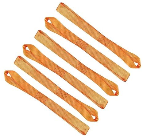 EDEDE Spanngurt, Zurrgurte 6 Stück weiche Spanngurte zur Ladungssicherung for ATV, UTV, Motorräder, Roller, Dirtbikes, Rasen- und Gartenräte, 40,5 cm für Transport(Orange)