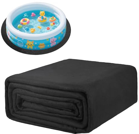 IGTOPS Pool Unterlegmatte Rund Poolmatte, Filz Bodenplane für Pools, Outdoor Pool Bodenschutzmatte,Thermo&Isolation Whirlpoolmatte Außenpool, Bodenschutzplane Auskleidung (3m)
