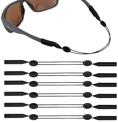 ZesNxj 6 Stück Verstellbares Brillenband Herren, Rutschfestes Brillenband Sport, Schweißabsorbierendes für Männer und Frauen, für Sport- und Sonnenbrillen