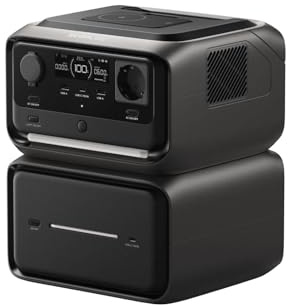 Estación de energía portátil EF ECOFLOW RIVER 3 Max Plus Inalámbrica con banco de energía 5000 mAh, batería LFP 858 Wh, salida de hasta 1200 W, generador solar para exteriores, acampadas y caravanas