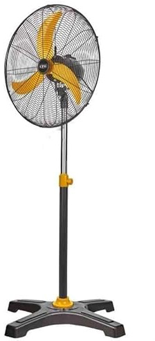 CFG 1808 Ventilador silencioso 26, lámpara de pie metálicoDiámetro 66 cm con 3 aspas, motor de CC (DC) con mando a distancia, nueva base de metal