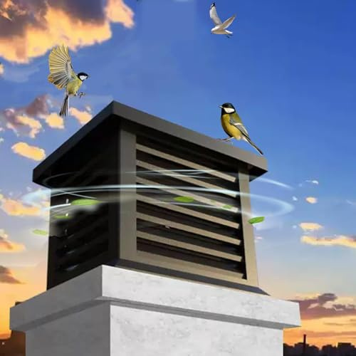 Windproof Chimney Cap with Tapered Top - Durable Outdoor Protection for Fireplaces and Roof Vents