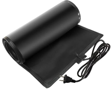 HBDSMLPL Estera de Derretimiento de Nieve Diseño Antideslizante, con Cable de Alimentación Estera para Derretir Nieve Aplicable a Escaleras Puertas Escaleras.（24.5 x 76.2 cm）
