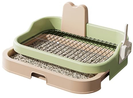Folpus Hundetoilette, Welpen-PIPI-Halter, Hundetöpfchen, Trainingsunterlage für Haushalt, Wohnung, Garten, Grün Und Beige