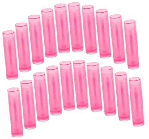 Mobestech 20 Stück Lippenbalsam Tuben Nachfüllbar DIY Lippenpflegestift Behälter aus PE Langlebige Lippenstifthülsen für Individuelle Kosmetik Handliche Lippenpflege Verpackung für Damen