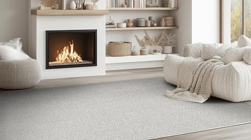 AKCILA Sphinx Shaggy Teppich Hochflor 250x400cm Grau weicher Flauschiger Rug mit 23 mm Florhöhe, moderner Carpet Relax, großer Teppich, ideal für Wohnzimmer, Schlafzimmer, Moderne teppiche Boho