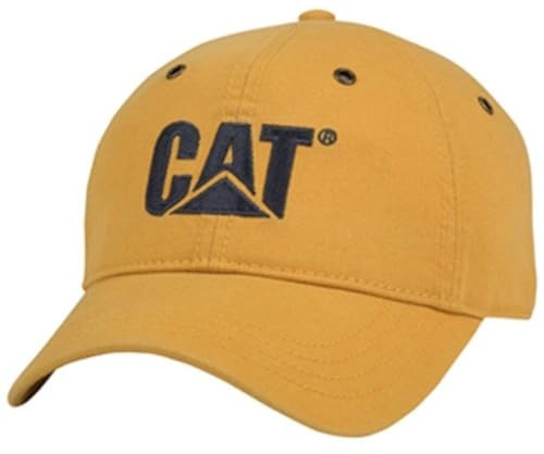 Caterpillar Equipment Unstructured Yellow Mustard Chino Hat w/Grommets