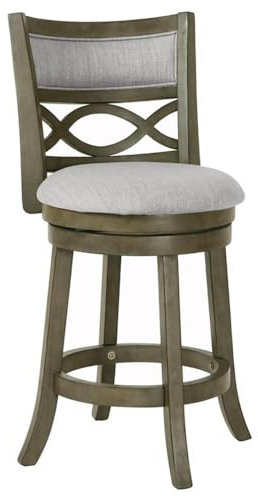 New Classic Furniture Manchester Hocker mit Drehgelenk, Antik-Grau, 61 cm