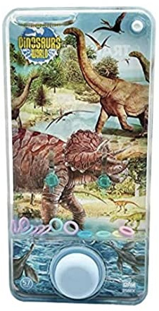 Makio Mini-Wasserspiele, Ringwasserspiele für Mädchen und Jungen, Reisespiel, Aguaplay, Water Geme. Aqua Play (Triceratops Blau)