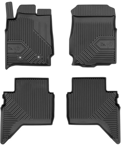 MOTOS Gummimatten Auto Fussmatte passend für Ford Ranger V 2015-2022 pickup, nach Facelift, pickup, Raptor Verbessern Sie Ihren Reisekomfort mit Antirutschmatte Auto No.77- Allwetter fußmatten Auto, S