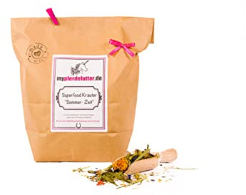 mypferdefutter Sommer-Kräuter für Pferde 100% Natur PUR - Pferdekräuter frei von Zusätzen - natürliche Stärkung des Immunsystem & Verdauung während der Weide-Saison (1000 g)