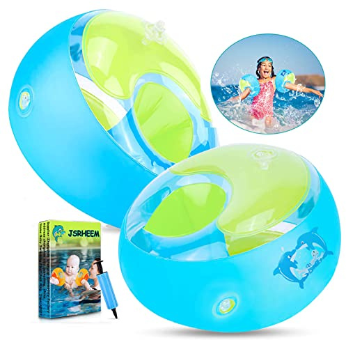 JSRHEEM Babyarmband, barnarmband för flickor pojkar, simarmband med luftpump, armband för spädbarn från 1 till 6 år | 11-25 kg (Blue, M)