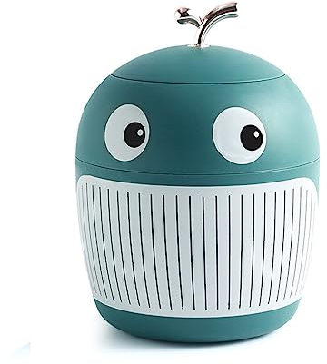 lmoikesz Pattumiera da Tavolo da 4 Litri Cestino Decorativo con Coperchio Cestino per rifiuti in plastica Articoli Vari per la casa Comò Pattumiera, Verde