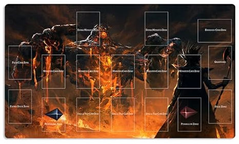 Alfombrilla de juego Mlikemat Lava Golem Yami Marik TCG CCG OCG con zonas + bolsa gratis (ZD039-434-A)