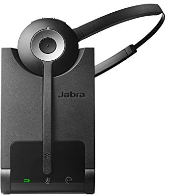 Jabra Pro 920 MS Mono DECT-Headset, kabellos, HD-Stimme, Geräuschunterdrückung und Akkulaufzeit für einen Tag – optimiert für die Verwendung mit Festnetztelefon in Europa – EU-Stecker