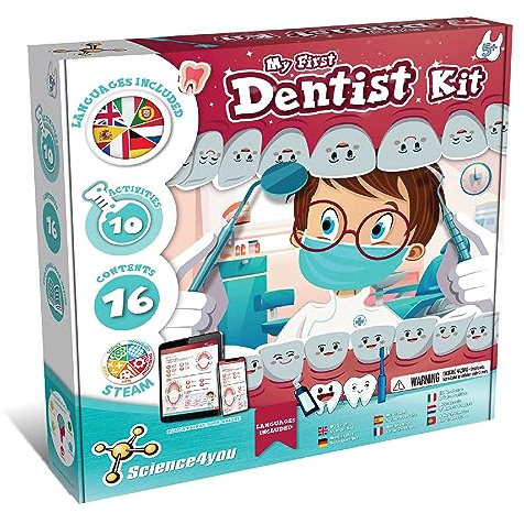 Science4you Dentist Kit for Kids - Dentist Toys for Kids + Doctors Kit with 10 Activities, Doctor Set with Dentist Games for Children, STEM Toys and Gifts for 5+ Year Old Boys and Girls