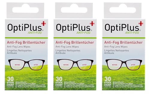 OptiPlus Anti-Fog Brillen-Reinigungstücher - 90 Stück schonend & gründliche Reinigung Ihrer Brillengläser - langanhaltender Schutz für Mehrfachbeschichtungen - ideal für unterwegs oder auf Reisen (3)