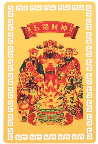 ABOOFAN Tarjeta Dorada De Fengshui Chino Tarjeta De Amuleto del De La Riqueza Budista Tathagata para Protección Segura Y De La Paz Los Sueños Se Hicieron
