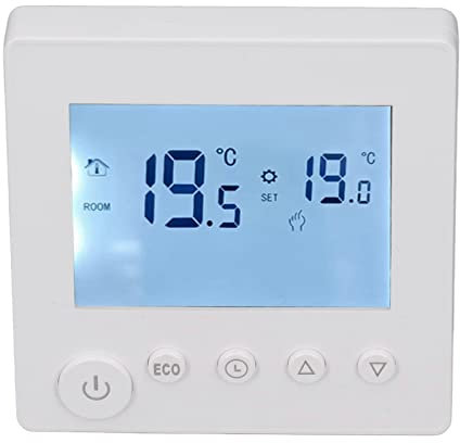 Digital Room Thermostat, Non-programmable Thermostat, Home Electric Heating Thermostat Smart Thermostat LCD Display Keypad AC 95‑240V 16A for Home