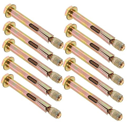PLAFOPE 10pezzi Ancoraggio in Calcestruzzo Bulloni Espansivi in Acciaio Al Carbonio Facile Installazione Per Fissaggio Sicuro Di Apparecchiature Pesanti e Strutture Edili