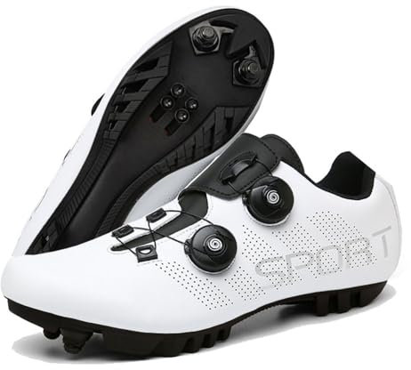 Treer 2024 Fahrradschuhe Herren Damen Mountain Bikes Schuhe, Rennradschuhe mit Cleats SPD Schuhe Rennrad Schuh Kompatibel Outdoor Radschuhe Fahrrad Indoor Spin, 39EU - 47EU