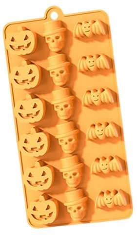 Halloween-Schokoladenformen – Pralinenform – Halloween-Silikonformen Zum Backen – Halloween-Kürbisse – Geister – Fledermäuse Schokoladenformen – Halloween-Backformen