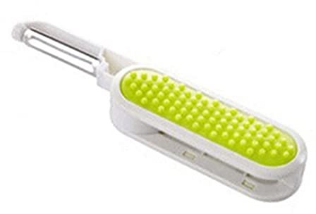 MQPALZKD 3 in 1 Vegetable Peeler Fruit Grater Vegetable Washer Multifunctional Vegetable and Fruit Cleaning Tool
