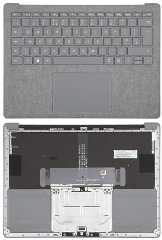 CWONCONGOIN PC Laptop Replacement Parts for Microsoft Surface Laptop 3/4 / 5 13.5 inch UK Keyboard with C Shell/Touch Board (Grey) Accessories