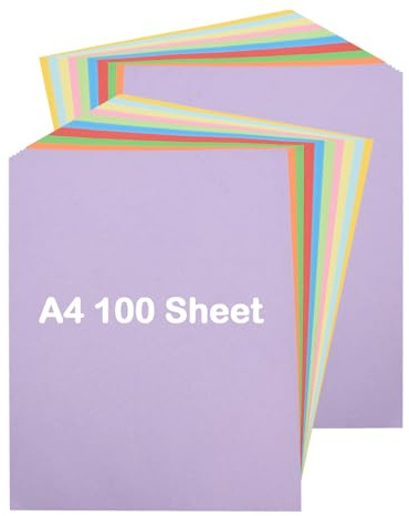 Coriver A4 de colores, 10 colores, papel de 160 g/m², papel de copia grueso para manualidades, manualidades, manualidades, oficina, papelería, uso: 21 x 29,7 cm (100)