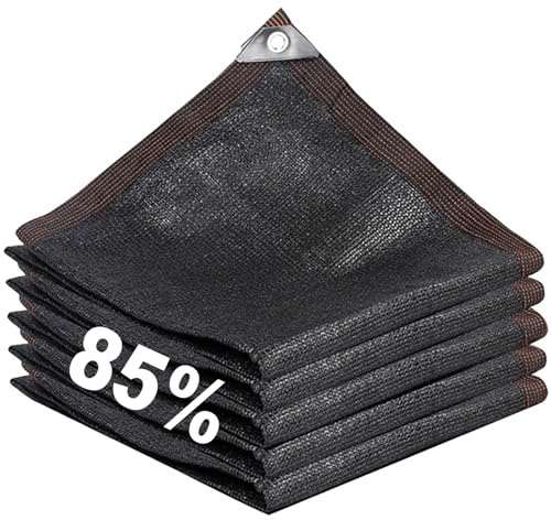 Genérico Red de Sombra, Protección UV 85% Toldo Vela Sombra Negro, Exterior Terraza Malla Sombra para Invernaderos Pergolas de Jardin Patios Piscinas(5 x 10 m)