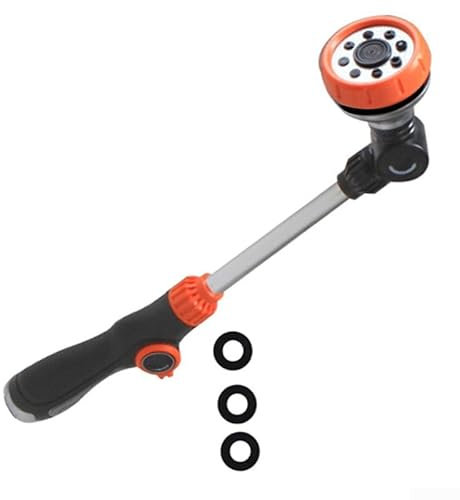 Lancia per irrigazione, ugelli per irrigazione e pulizia da giardino, 47 cm, resistente, per piante, fiori, auto (con guarnizioni)