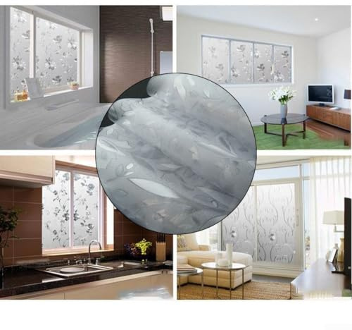 Film en verre dépoli facile à installer offrant style et intimité dans n'importe quelle pièce (200 x 40 cm)