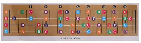 Veemoon Ukulelen Tonleiter und Akkordtabelle für Anfänger Viersaitig Tragbar mit Klaren Notendiagrammen und Musiktheorie zum Lernen